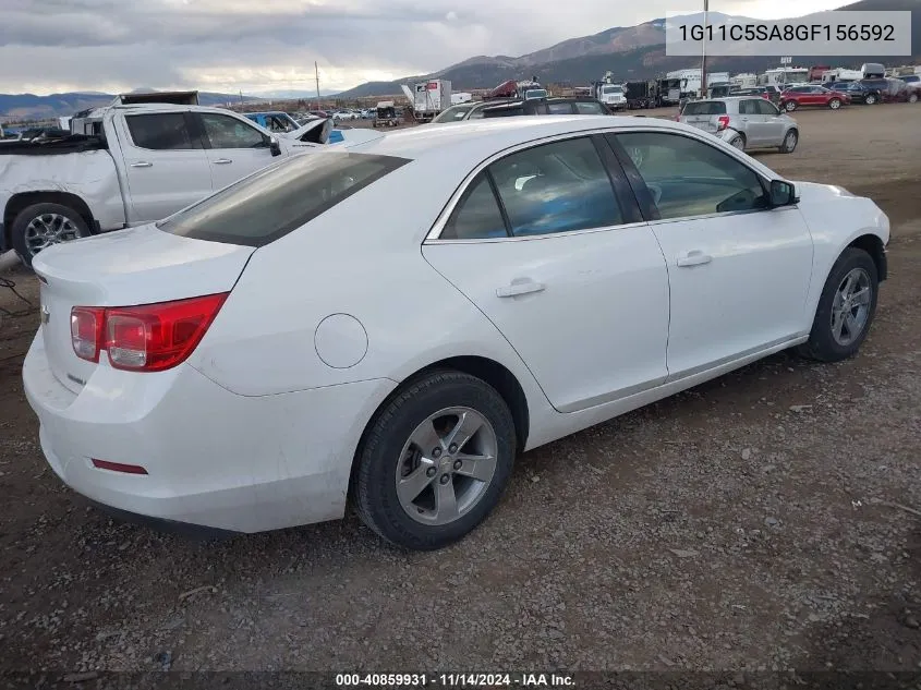 2016 Chevrolet Malibu Limited Lt VIN: 1G11C5SA8GF156592 Lot: 40859931