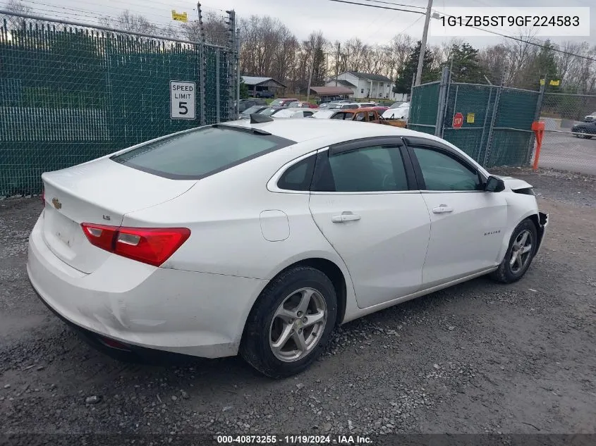 2016 Chevrolet Malibu Ls VIN: 1G1ZB5ST9GF224583 Lot: 40873255