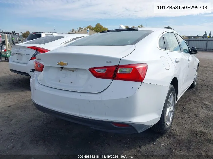 1G1ZB5ST5GF299703 2016 Chevrolet Malibu Ls