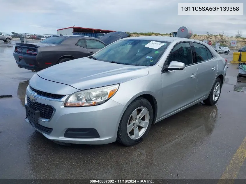 2016 Chevrolet Malibu Limited Lt VIN: 1G11C5SA6GF139368 Lot: 40887392