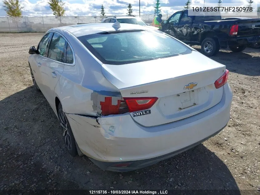 2017 Chevrolet Malibu VIN: 1G1ZE5ST7HF250978 Lot: 12115735