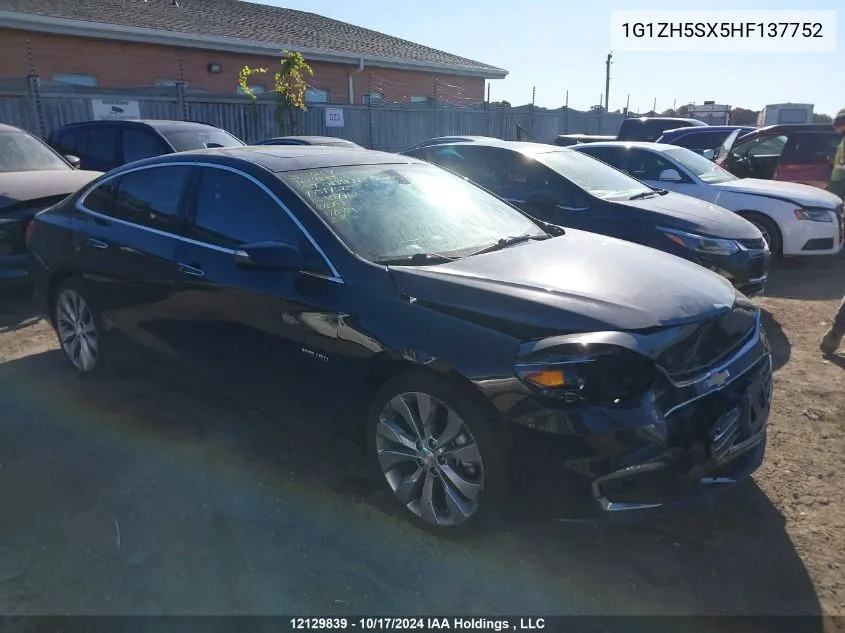 1G1ZH5SX5HF137752 2017 Chevrolet Malibu