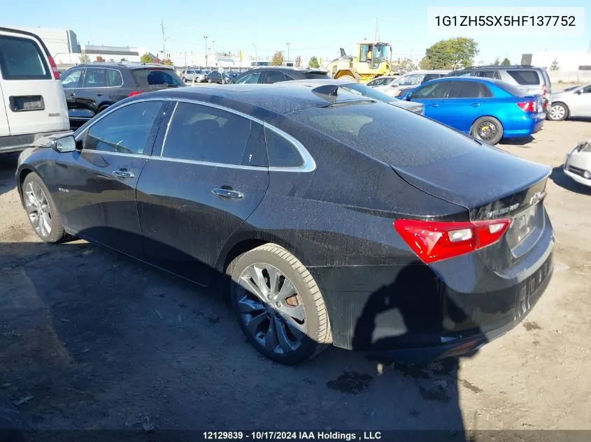 1G1ZH5SX5HF137752 2017 Chevrolet Malibu