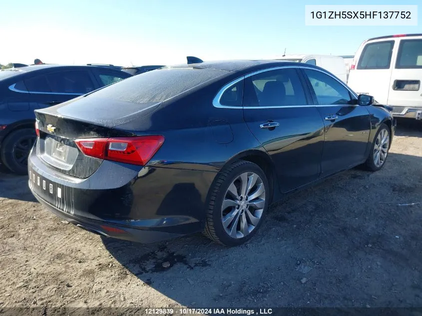 1G1ZH5SX5HF137752 2017 Chevrolet Malibu