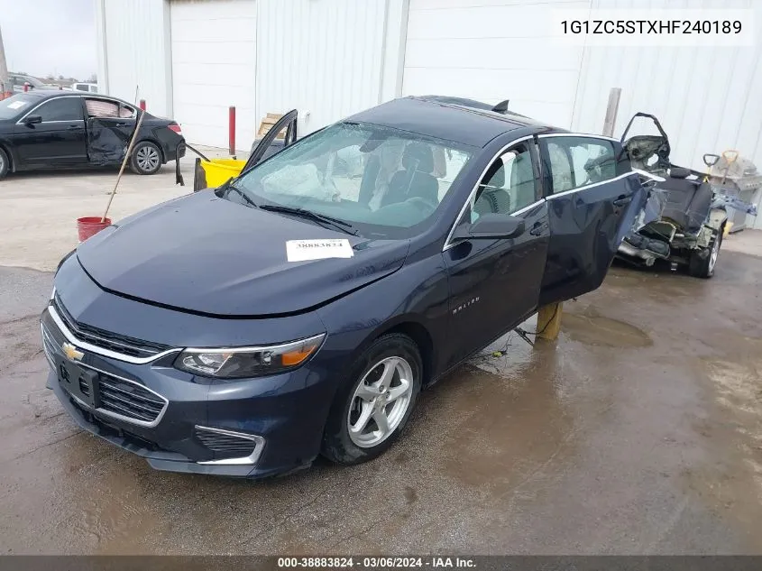 2017 Chevrolet Malibu 1Fl VIN: 1G1ZC5STXHF240189 Lot: 38883824