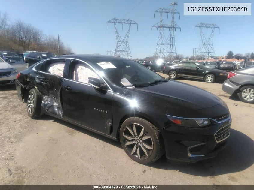 2017 Chevrolet Malibu 1Lt VIN: 1G1ZE5STXHF203640 Lot: 39304379