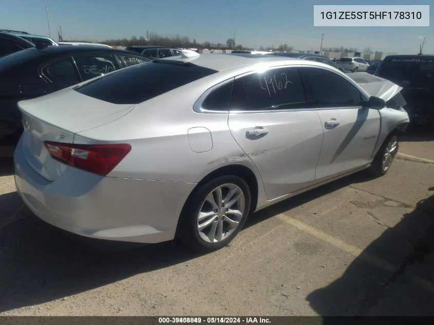 2017 Chevrolet Malibu 1Lt VIN: 1G1ZE5ST5HF178310 Lot: 39408849