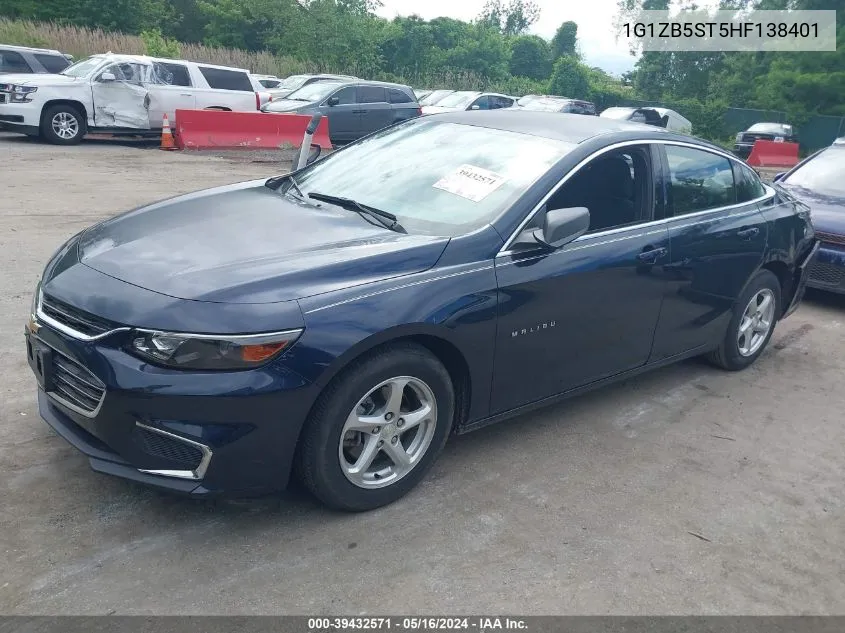 2017 Chevrolet Malibu Ls VIN: 1G1ZB5ST5HF138401 Lot: 39432571