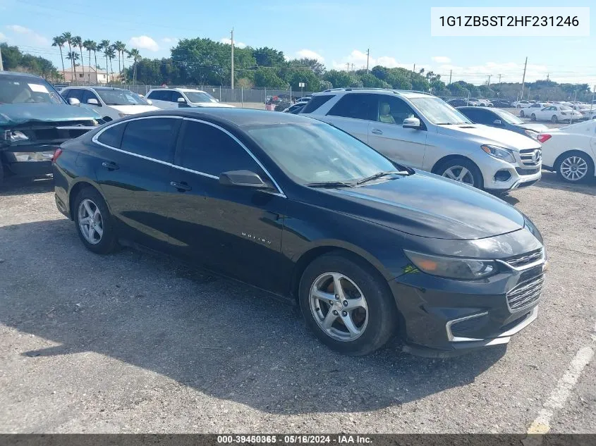 2017 Chevrolet Malibu Ls VIN: 1G1ZB5ST2HF231246 Lot: 39450365