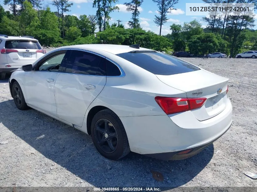 2017 Chevrolet Malibu Ls VIN: 1G1ZB5ST1HF242061 Lot: 39459865