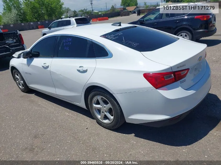 2017 Chevrolet Malibu Ls VIN: 1G1ZB5ST1HF171279 Lot: 39460535