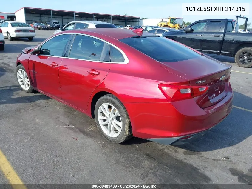 1G1ZE5STXHF214315 2017 Chevrolet Malibu 1Lt