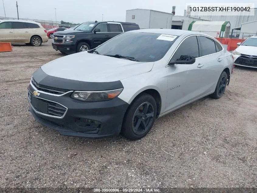 1G1ZB5STXHF190042 2017 Chevrolet Malibu Ls