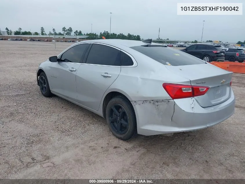 1G1ZB5STXHF190042 2017 Chevrolet Malibu Ls