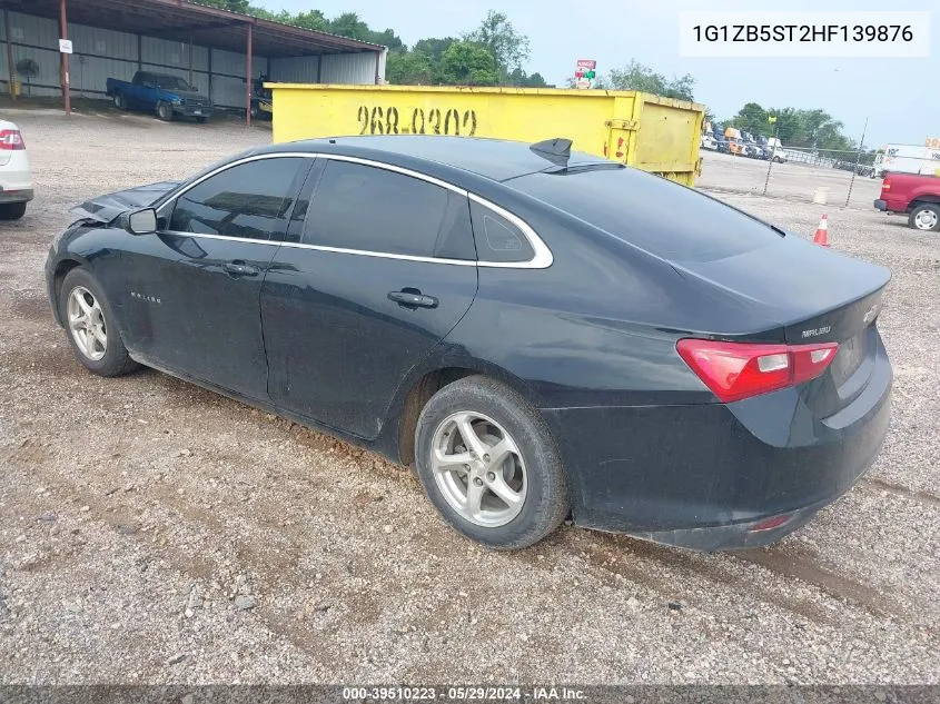 2017 Chevrolet Malibu Ls VIN: 1G1ZB5ST2HF139876 Lot: 39510223