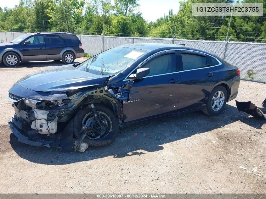 2017 Chevrolet Malibu 1Fl VIN: 1G1ZC5ST8HF203755 Lot: 39618907