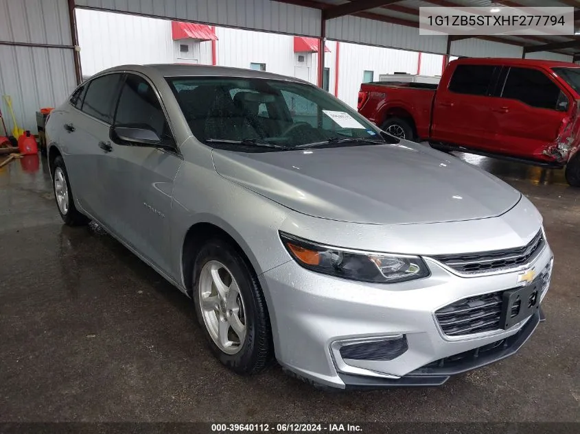 2017 Chevrolet Malibu Ls VIN: 1G1ZB5STXHF277794 Lot: 39640112