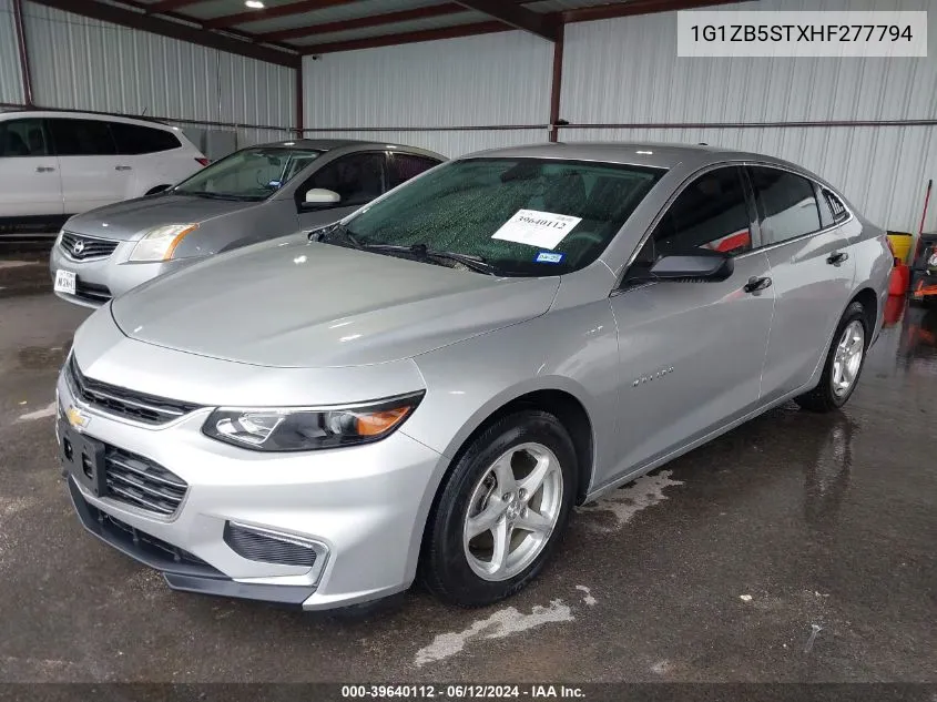 1G1ZB5STXHF277794 2017 Chevrolet Malibu Ls