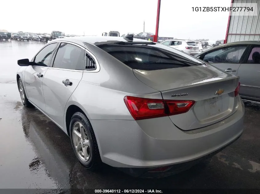 1G1ZB5STXHF277794 2017 Chevrolet Malibu Ls