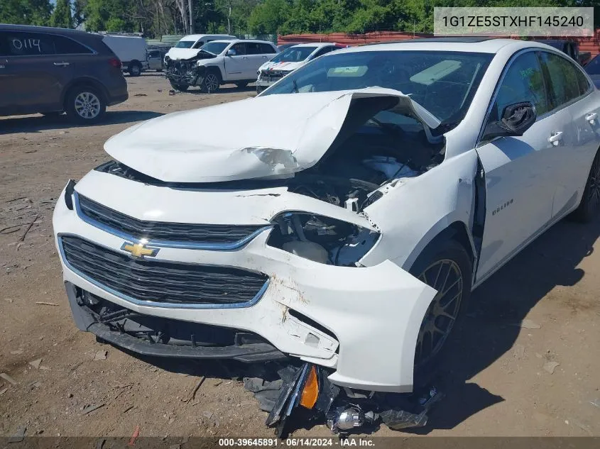 2017 Chevrolet Malibu 1Lt VIN: 1G1ZE5STXHF145240 Lot: 39645891