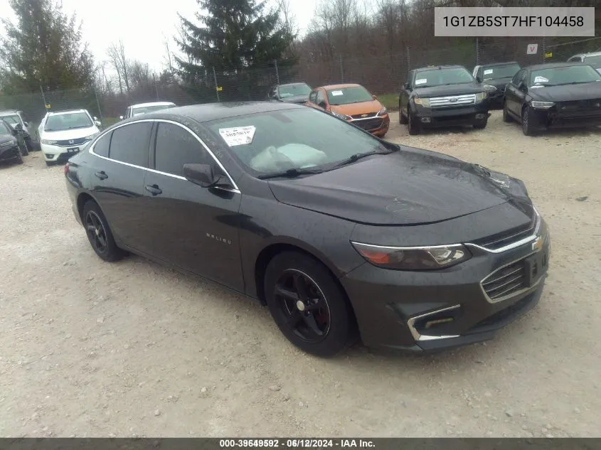 2017 Chevrolet Malibu Ls VIN: 1G1ZB5ST7HF104458 Lot: 39649592