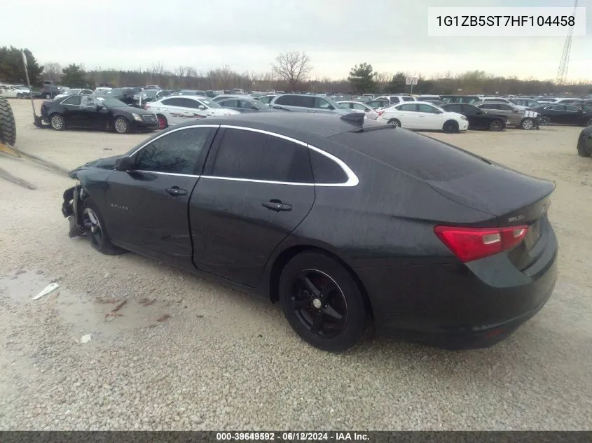 2017 Chevrolet Malibu Ls VIN: 1G1ZB5ST7HF104458 Lot: 39649592