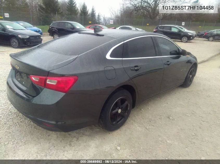 1G1ZB5ST7HF104458 2017 Chevrolet Malibu Ls