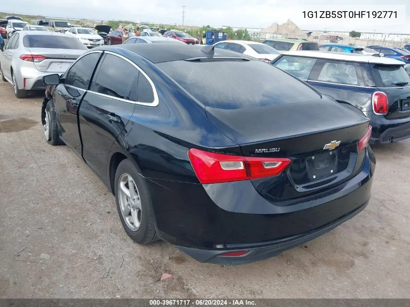 1G1ZB5ST0HF192771 2017 Chevrolet Malibu Ls