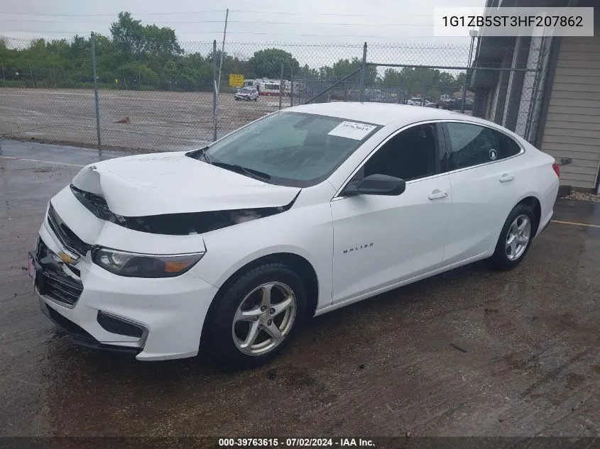 2017 Chevrolet Malibu Ls VIN: 1G1ZB5ST3HF207862 Lot: 39763615