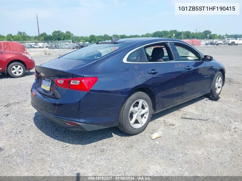 2017 Chevrolet Malibu Ls VIN: 1G1ZB5ST1HF190415 Lot: 39783227