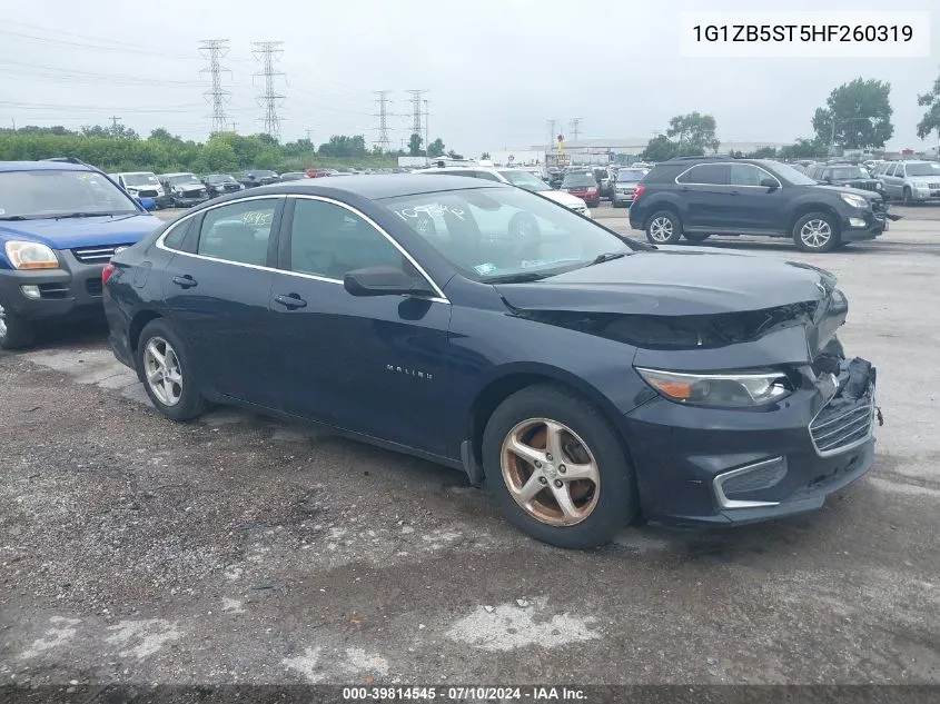 2017 Chevrolet Malibu Ls VIN: 1G1ZB5ST5HF260319 Lot: 39814545