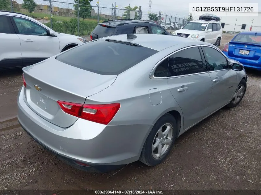 2017 Chevrolet Malibu Ls VIN: 1G1ZB5ST9HF131726 Lot: 39864148