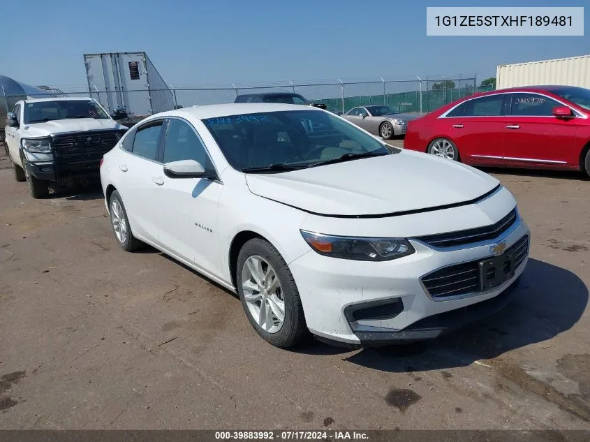 1G1ZE5STXHF189481 2017 Chevrolet Malibu 1Lt