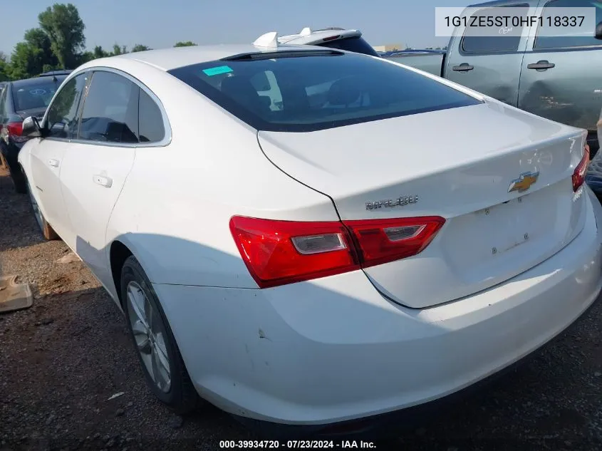 1G1ZE5ST0HF118337 2017 Chevrolet Malibu 1Lt