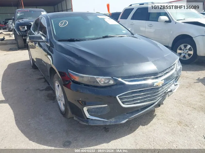 2017 Chevrolet Malibu Ls VIN: 1G1ZB5ST8HF136089 Lot: 40010232