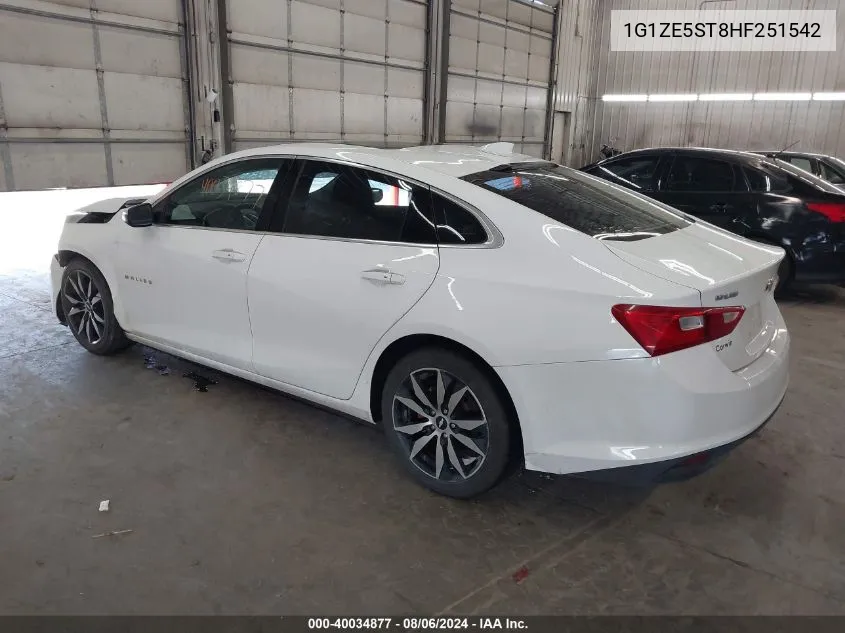 1G1ZE5ST8HF251542 2017 Chevrolet Malibu 1Lt