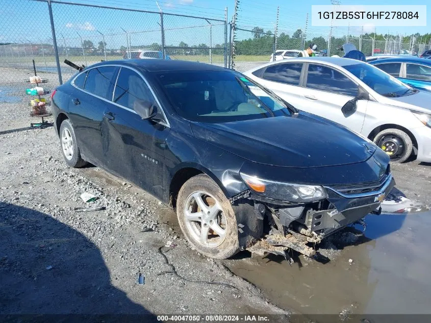 2017 Chevrolet Malibu Ls VIN: 1G1ZB5ST6HF278084 Lot: 40047050