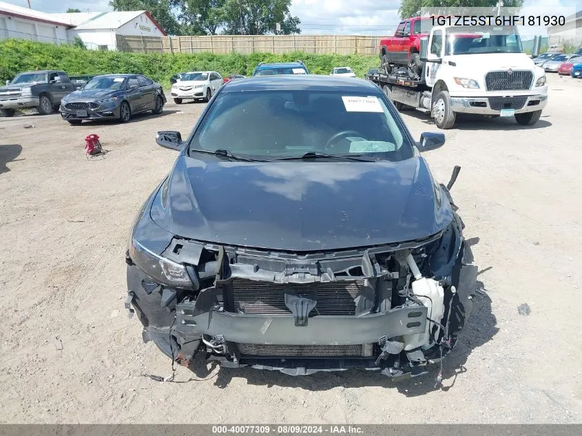 2017 Chevrolet Malibu 1Lt VIN: 1G1ZE5ST6HF181930 Lot: 40077309