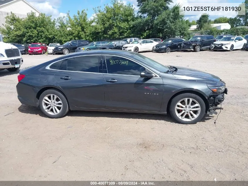 2017 Chevrolet Malibu 1Lt VIN: 1G1ZE5ST6HF181930 Lot: 40077309