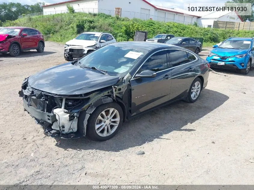 2017 Chevrolet Malibu 1Lt VIN: 1G1ZE5ST6HF181930 Lot: 40077309