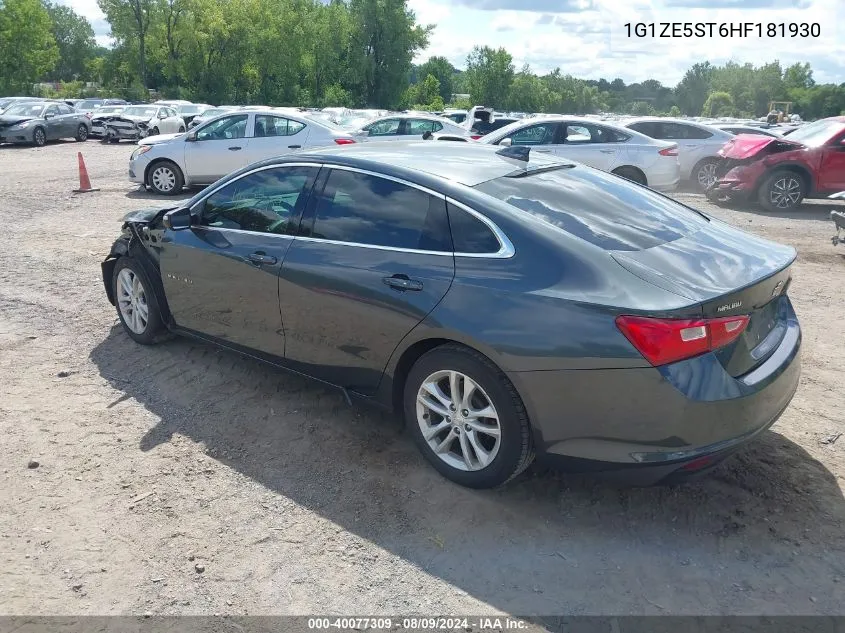 2017 Chevrolet Malibu 1Lt VIN: 1G1ZE5ST6HF181930 Lot: 40077309