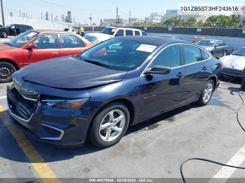 1G1ZB5ST3HF243616 2017 Chevrolet Malibu Ls