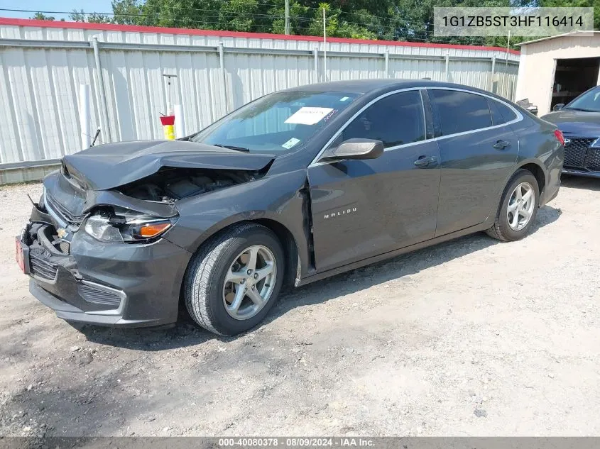 2017 Chevrolet Malibu Ls VIN: 1G1ZB5ST3HF116414 Lot: 40080378