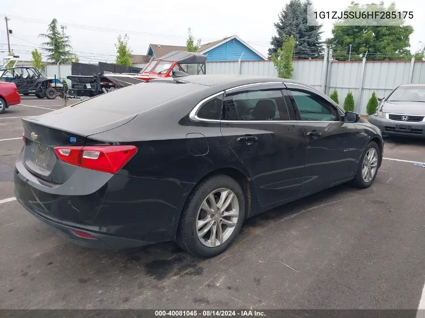 2017 Chevrolet Malibu Hybrid VIN: 1G1ZJ5SU6HF285175 Lot: 40081045