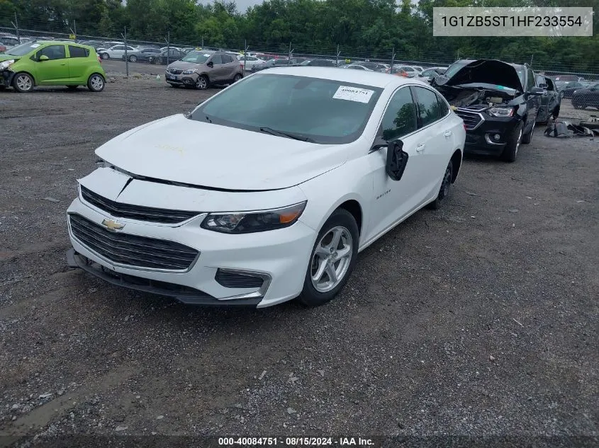 1G1ZB5ST1HF233554 2017 Chevrolet Malibu Ls