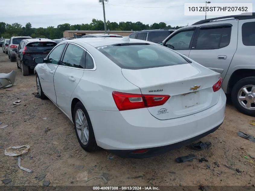 1G1ZE5ST7HF207452 2017 Chevrolet Malibu 1Lt