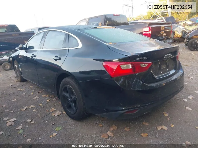 2017 Chevrolet Malibu Ls VIN: 1G1ZB5ST4HF202654 Lot: 40144929