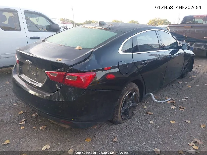 2017 Chevrolet Malibu Ls VIN: 1G1ZB5ST4HF202654 Lot: 40144929