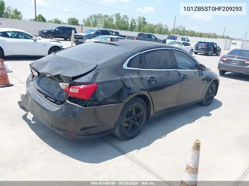 2017 Chevrolet Malibu Ls VIN: 1G1ZB5ST0HF209293 Lot: 40148198