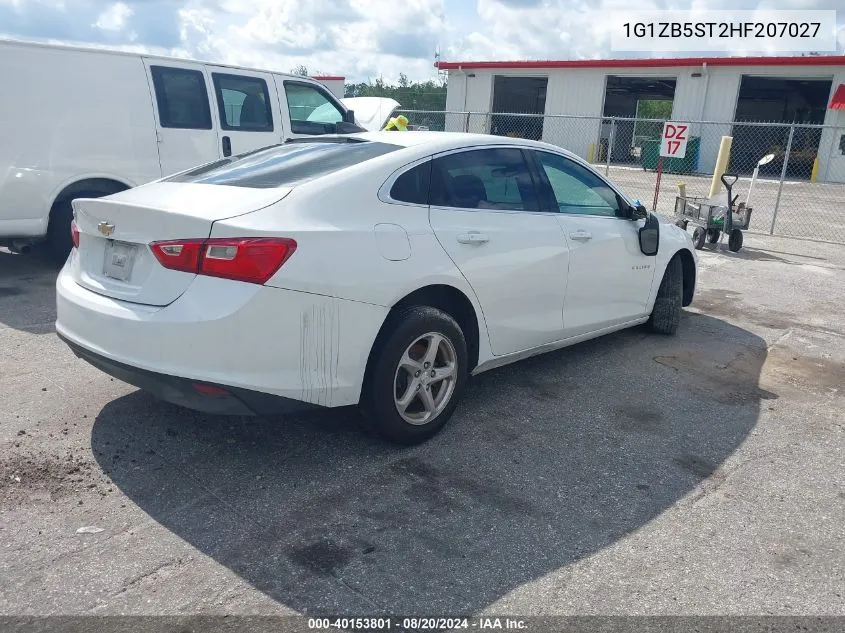 1G1ZB5ST2HF207027 2017 Chevrolet Malibu Ls